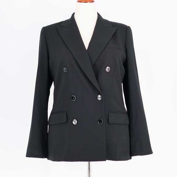 Lauren Ralph Lauren Women Wool Crepe Formal Double Breasted Blazer Size US 12 - Picture 5 of 8